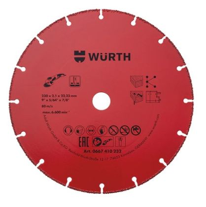 Würth Řezný kotouč s karbidovým potahem 230 mm, tl. 2,1 mm