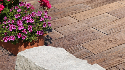 CSB LIGNEO 6 Ořech standard reliéf kámen 50 x 15 x 6 cm (paleta 6,3 m² / vrstva 0,525 m²)