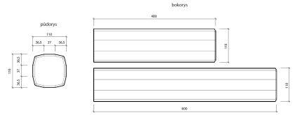 CSB PALISÁDA VERA 11 x 11 x 40 cm, Hnědá (paleta 60 ks)