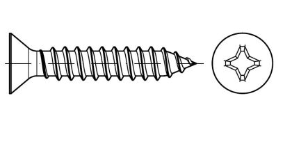 Šroub do plechu zápustný DIN7982 4,2x25 (balení 20 ks)