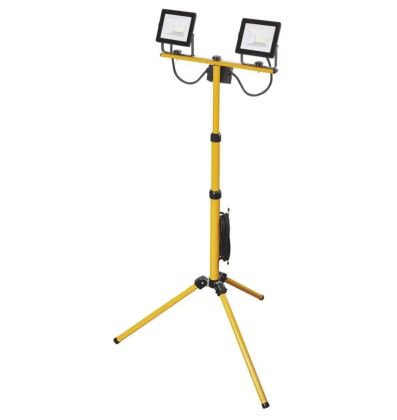 LED reflektor HOBBY SLIM, 2× 20,5W + trojnožka, žlutý, neutrální bílá