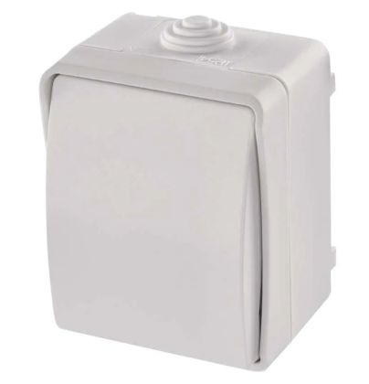 Přepínač nástěnný schodišťový č. 1,6 IP54, 1 tlačítko