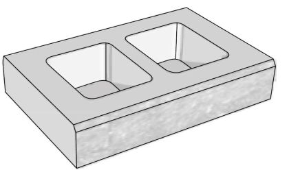 CSB EDITBLOK koncové 150 Naturcolor Caoba (paleta 2,532 m² / vrstva 0,5064 m²)
