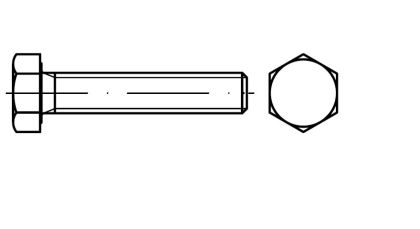 Šroub šestihranný DIN933 8x40 (balení 8 ks)
