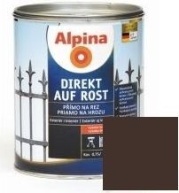 Caparol Alpina Direkt A Rost RAL8017 Čokoládová lesklá 750 ml - DOPRODEJ