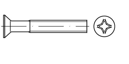 Šroub zápustný PH DIN965 4x20 (balení 30 ks)