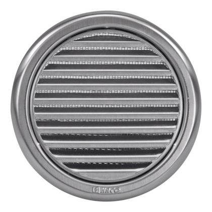 Nerezová větrací mřížka kruhová se síťovinou NVM125