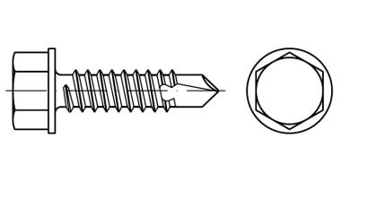 Šroub TEX šestihranný DIN7504K 4,8x38 (balení 10 ks)