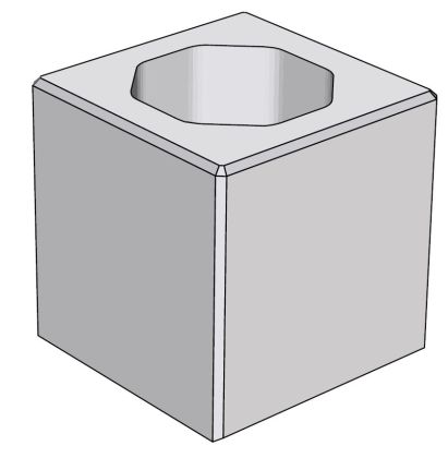 CSB SOLOBLOK 20 x 20 x 20 cm Okr půlka (paleta 120 ks)
