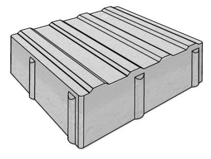 CSB QUADRO 8 Šedá vodící drážka neskladba (paleta 9,6 m² / vrstva 0,96 m²)