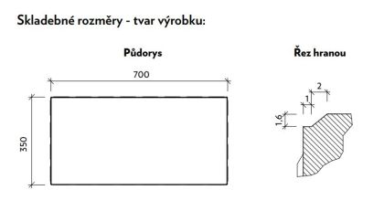 CSB LEGANTO 5 70 x 35 x 5 cm Naturcolor Coral standard CP Plus skladba (paleta 21 ks / vrstva 3 ks)