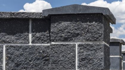 CSB CSBLOK 20 jednostranně štípaná bez prořezu 40 x 20 x 20 cm Černá (pal. 60 ks)