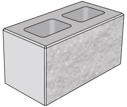 CSB CSBLOK 20 40 x 20 x 20 cm Šedá hladká (pal. 60 ks)