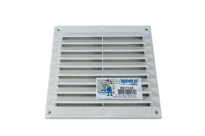 Mřížka ventilační PVC hranatá bílá se síťkou 175 x 146 mm - univerzální B