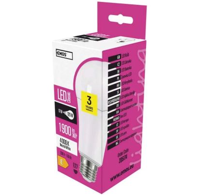 LED žárovka Classic A67 / E27 / 17 W (120 W) / 1 900 lm / neutrální bílá