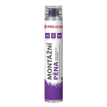 Pěna nízkoexpanzní pistolová PRO-DOMA – 750 ml