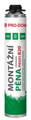 Pěna montážní pistolová Profi PRO-DOMA – 820 ml_ Nízkoexpanzní