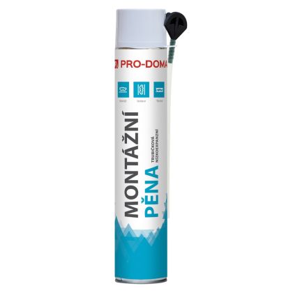Pěna montážní trubičková nízkoexpanzní PRO-DOMA – 750 ml