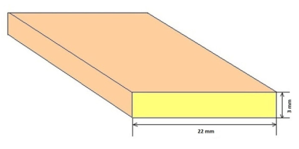 Omítník dřevěný smrkový 22 x 3 mm - 2,5 m (bal. 10 ks)