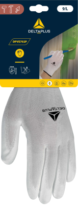 Rukavice úpletové polyesterové bílé vel. 9