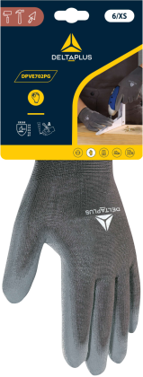 Rukavice polyester. úplet., šedé vel. 9