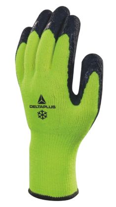 Pletené rukavice, APOLLON WINTER VV735, fluožlutá - černá, vel.9