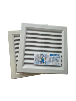 Mřížka ventilační PVC hranatá bílá se síťkou 189 x 189 mm G - VÝPRODEJ