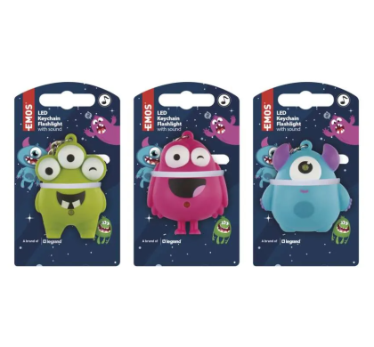 LED klíčenka - příšerky se zvukem