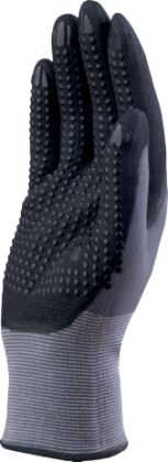 Rukavice povrstvené VE727 šedo/černé, vel.9
