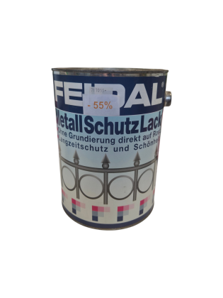 MetallSchutzLack 2,5l Ral 9005 lesk Feidal - VÝPRODEJ