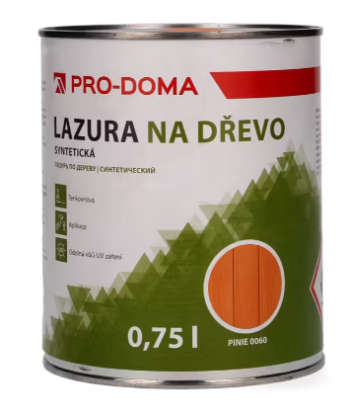 Lazura na dřevo PRO-DOMA pinie – 750 ml