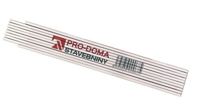 Metr skládací 2m Block 72 bílý PRO-DOMA