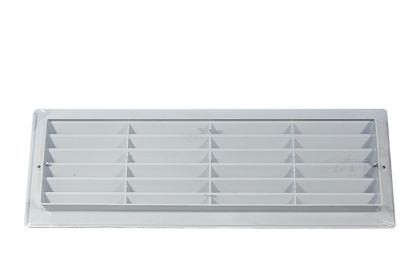 Mřížka ventilační PVC hranatá bílá 370 x 130 mm - P