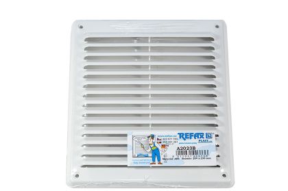 Mřížka ventilační PVC hranatá bílá 204 x 230 mm - univerzální A