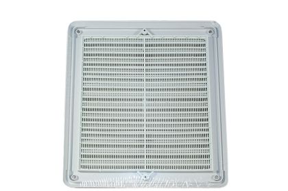Mřížka ventilační PVC hranatá bílá se síťkou 204 x 230 mm - univerzální A
