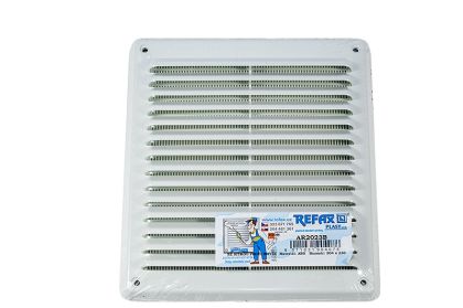 Mřížka ventilační PVC hranatá bílá se síťkou 204 x 230 mm - univerzální A