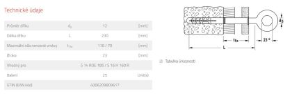 Fischer Lešenářská kotva GS 12 x 230 (balení 25 ks)