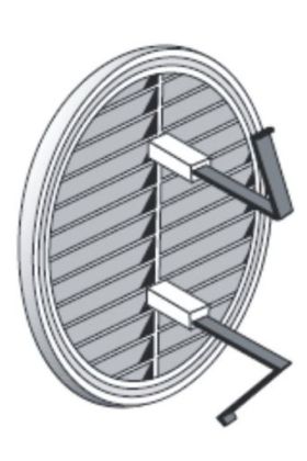 Mřížka ventilační PVC kulatá bílá se síťovinou D155 mm - univerzální