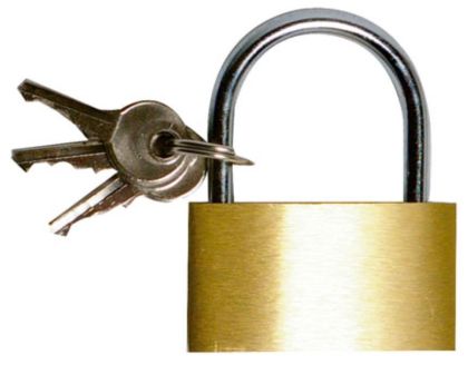 Zámek visací mosazný, 20 mm 