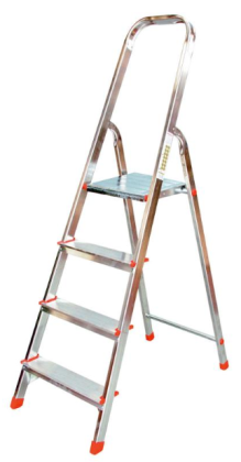 Schůdky Al, 5 příček, nosnost 120 kg, ALVE 2915 