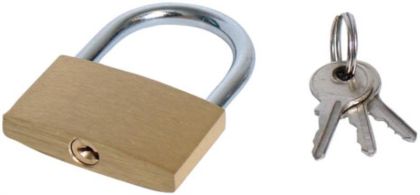 Zámek visací mosazný, 25 mm