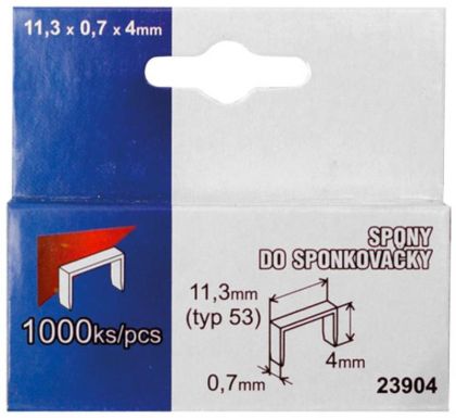 Spony typ 53/10mm 1000ks/box