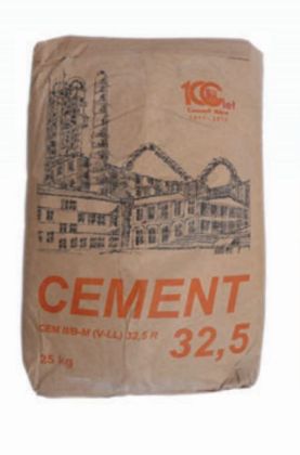 Cement CEM II B-M (V-LL) 32,5 R 25 Kg (paleta 56 Ks) | StavebninyOnline.cz