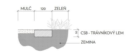 CSB TRÁVNÍKOVÝ LEM 50 x 120 x 240 mm Šedý (paleta 420 ks)