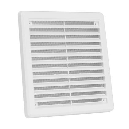 Větrací mřížka se síťovinou - krytka 200 x 200 mm - Bílá