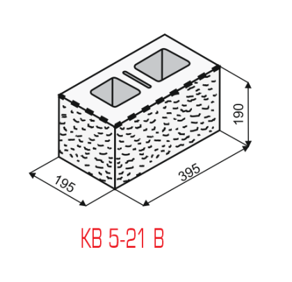 KB Zdící tvarovka 5 - 21 B - Přírodní - VÝPRODEJ SKLADU