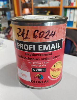Colorlak Profi Email polomatný S2085/5160 Ral 6024 Dopravní zelená 0,6 l - VÝPRODEJ