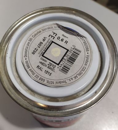 Colorlak Profi Email polomatný S2085/2010 Ral 1015 Slonová kost světlá 0,6 l - VÝPRODEJ