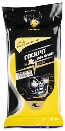 COYOTE Cockpit čisticí ubrousky 30 ks Vanilka