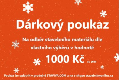 Dárkový poukaz v hodnotě 1 000,- Kč